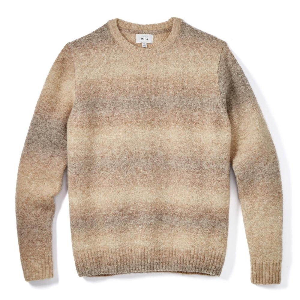 Wills Huckberry‎ Space dye Alpaca Crew Mens Medium Crewneck Sweater